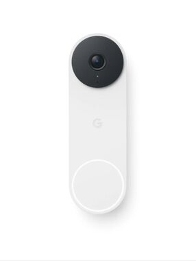 google smart video doorbell — white and black